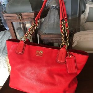 AUTH Coach Madison Leather Tote ($298) Papaya